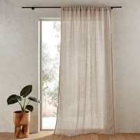 Занавеска Из льна и вискозы Plumaka 140 x 260 см бежевый AM.PM  фото, kupilegko.ru